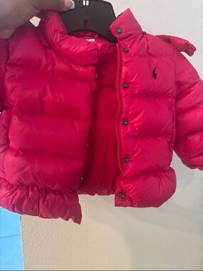 Ralph Lauren Bright Pink Quilted Puffer Jacket